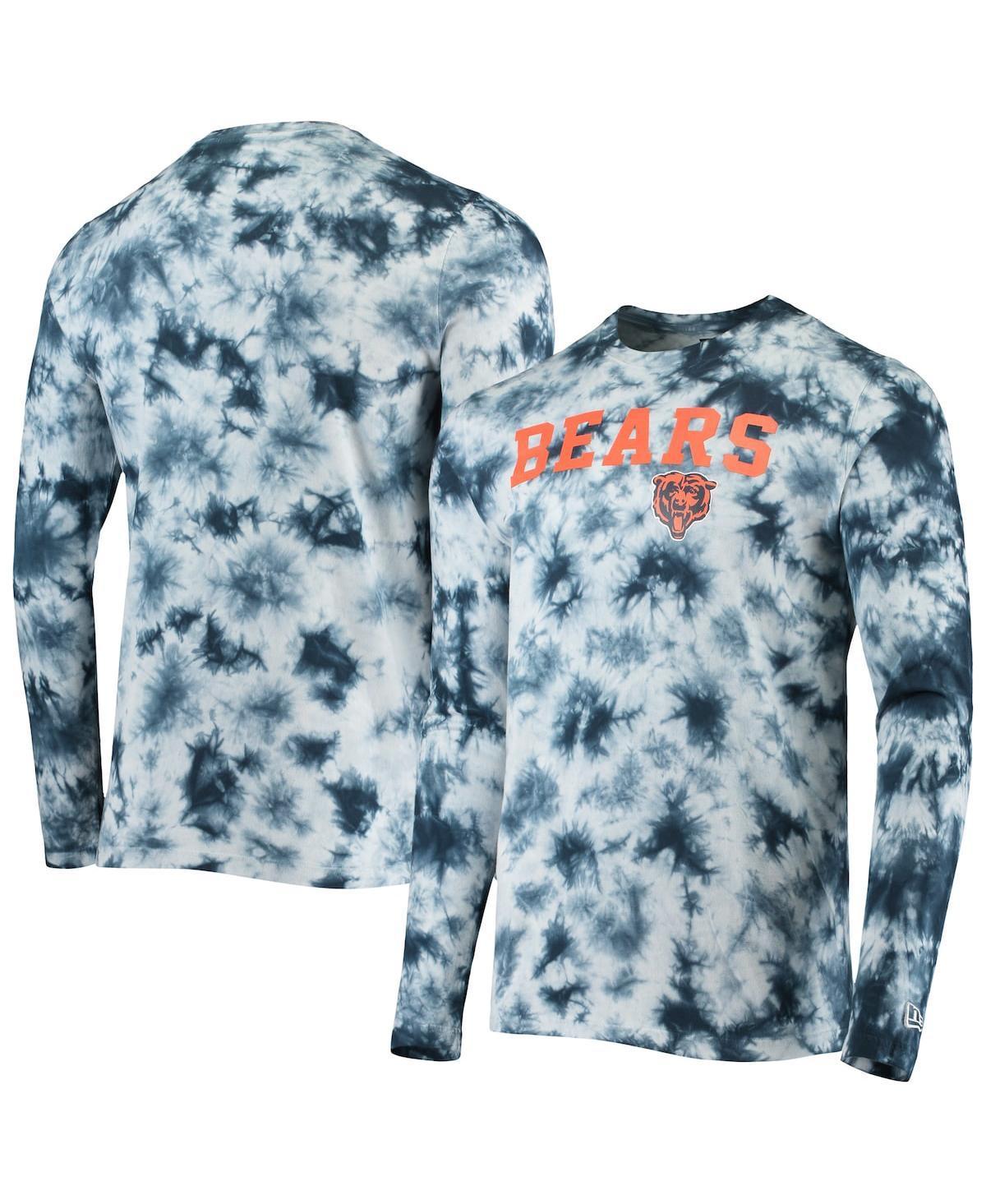 Mens Navy Chicago Bears Tie-Dye Long Sleeve T-shirt Product Image