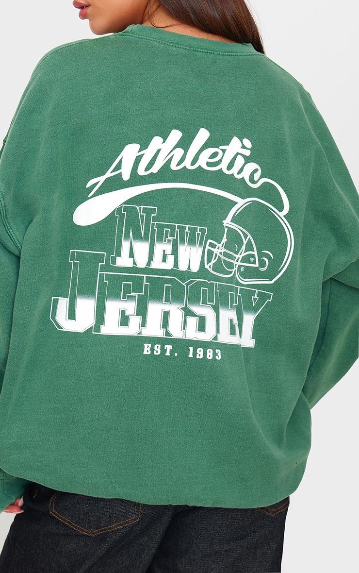 Forest Green New Jersey Athletics Printed Sweatshirt Product Image