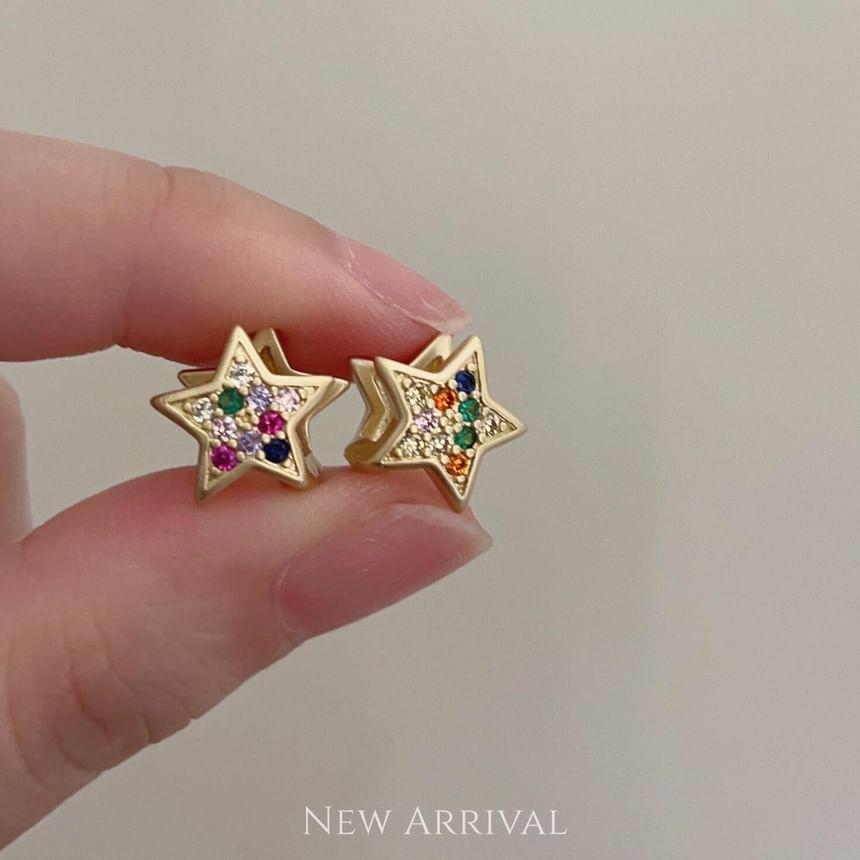 Star Rhinestone Earrings Product Image