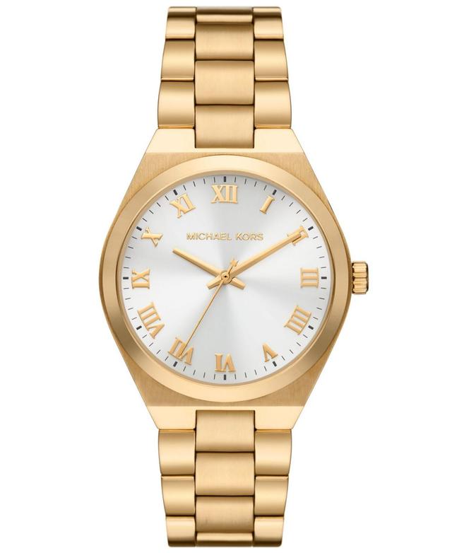 Michael Kors MK7392 - Lennox Three-Hand Rose Gold-Tone Stainless Steel Watch (Rose Gold) Watches Product Image