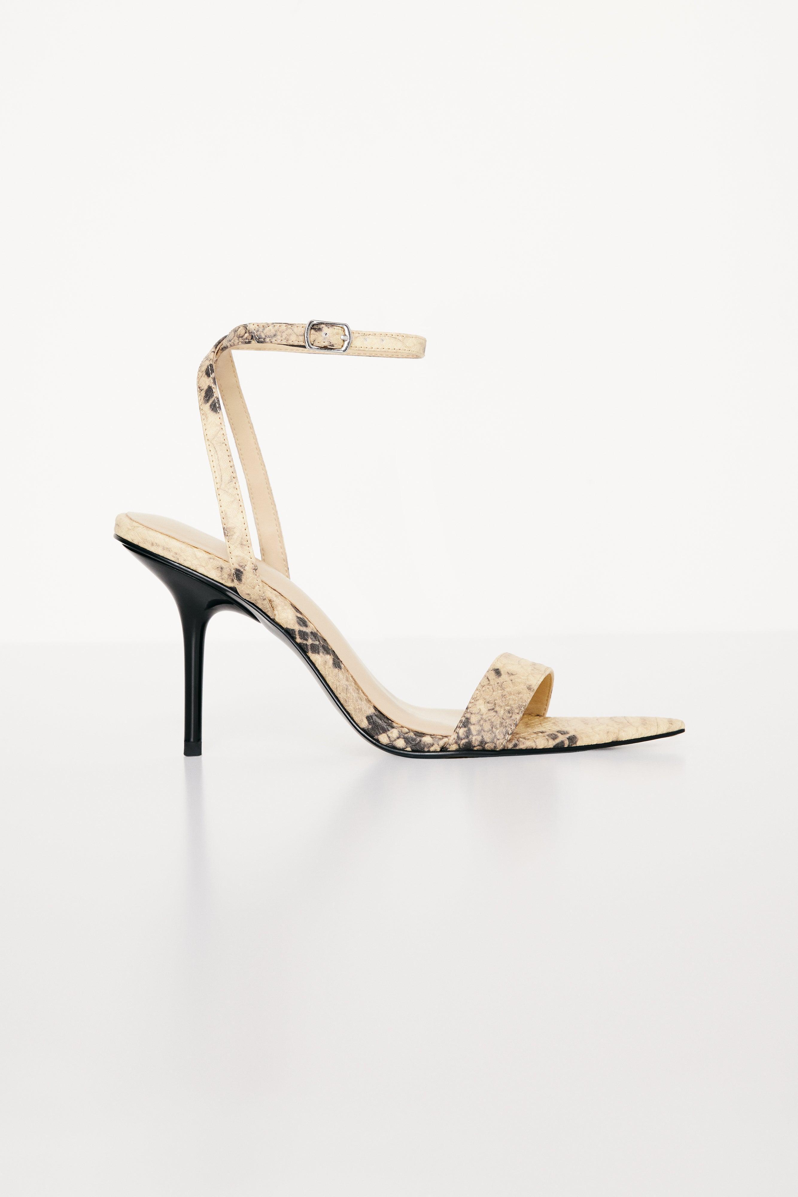 BARELY THERE STRAP HEEL | NPSP PRINT Product Image