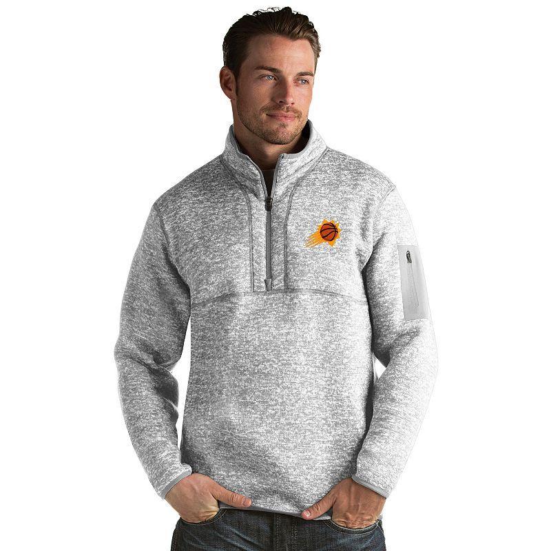 Mens Antigua Toronto Raptors Fortune Pullover Rpt Light Gray Grey Product Image