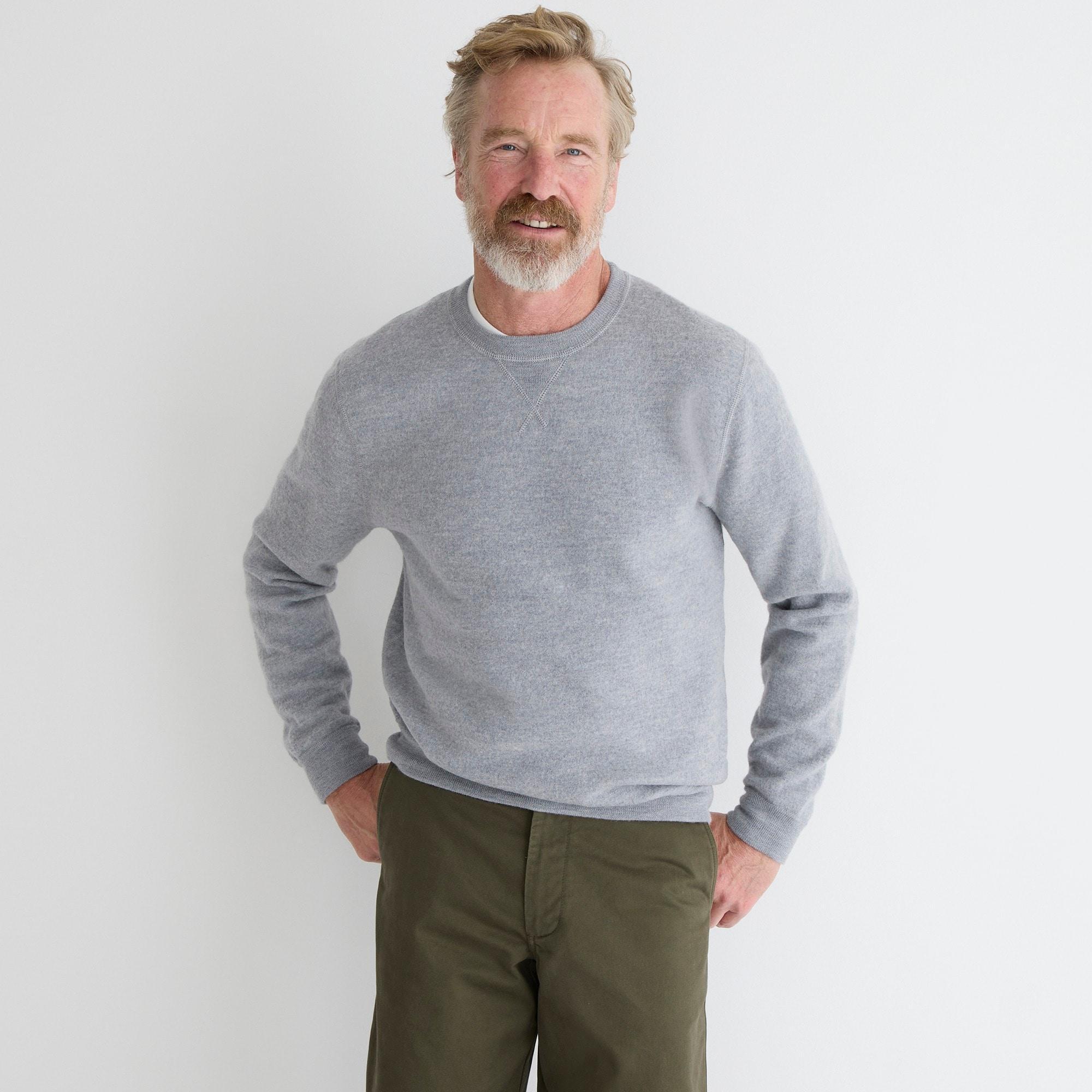 Wallace & Barnes boiled merino wool crewneck sweatshirt Product Image