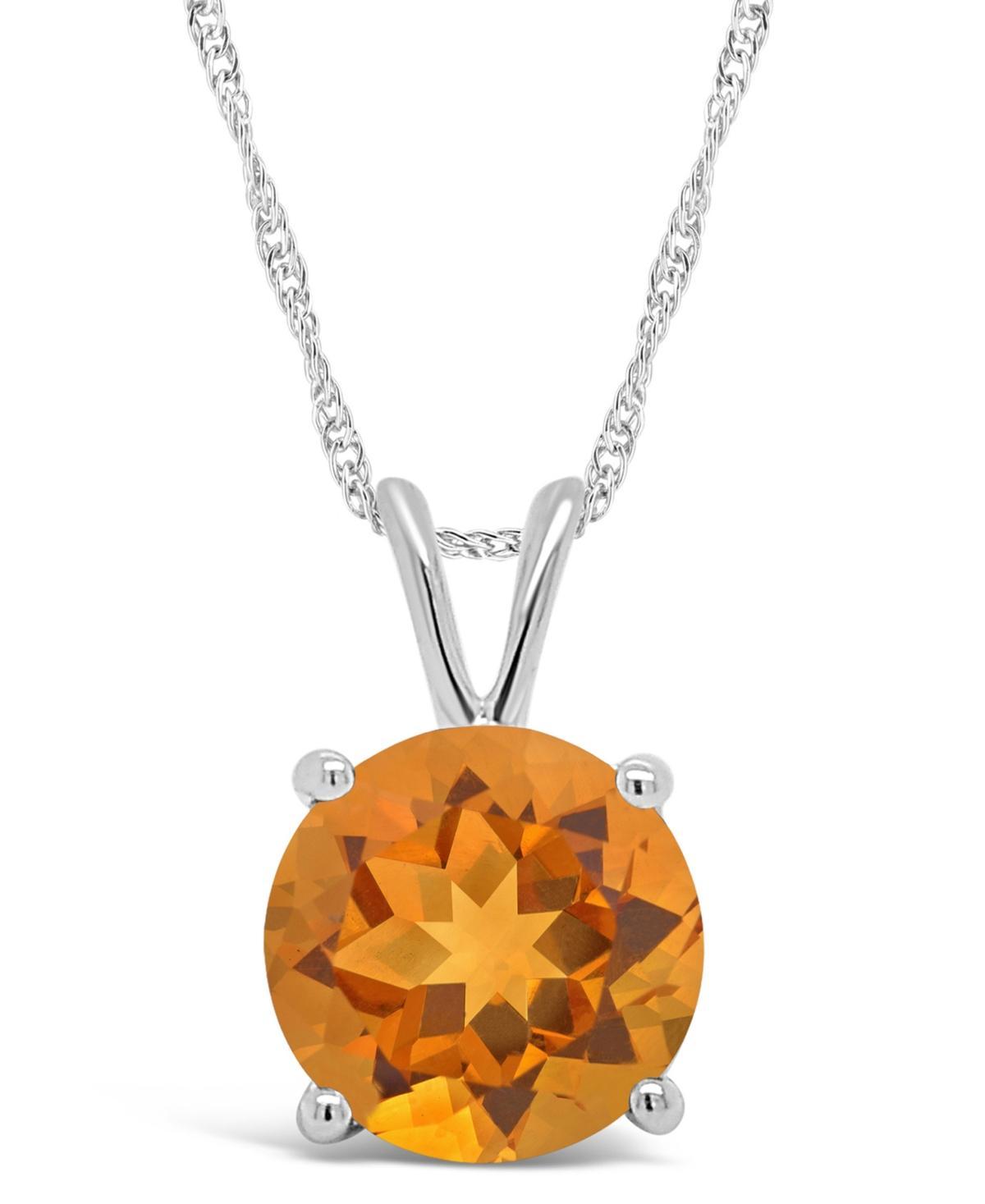 Citrine (1-7/8 ct. t.w.) Pendant Necklace in Sterling Silver. Also Available in Sky Blue Topaz and Amethyst - Rose Quartz Product Image