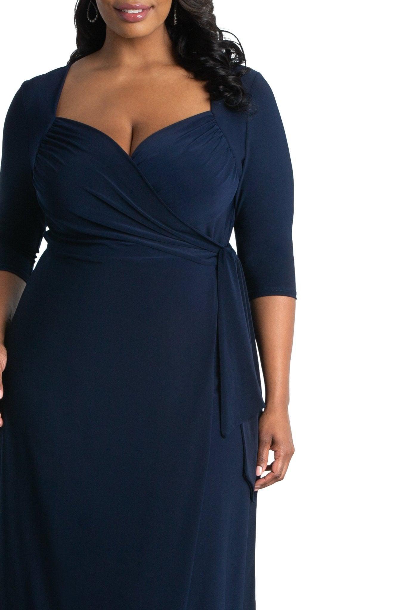 Sweetheart Knit Wrap Dress - Plus Product Image