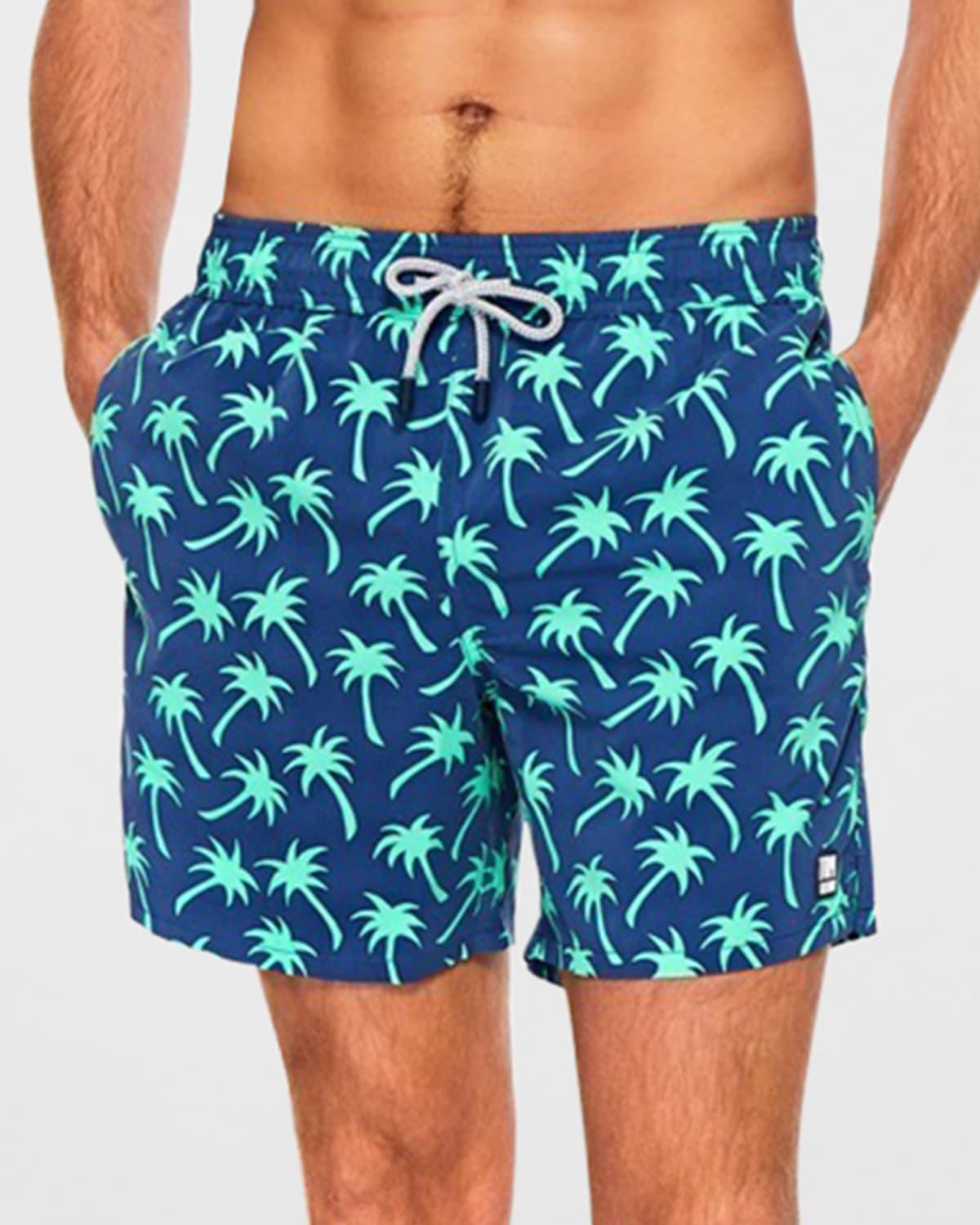 Mens Palm-Print Swim Trunks Product Image