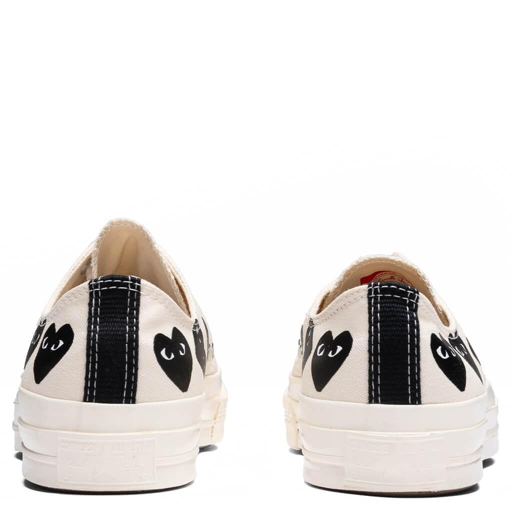 Converse x Comme Des Garcons PLAY All Star Chuck '70 Ox Multi Heart - Milk/Black Male Product Image