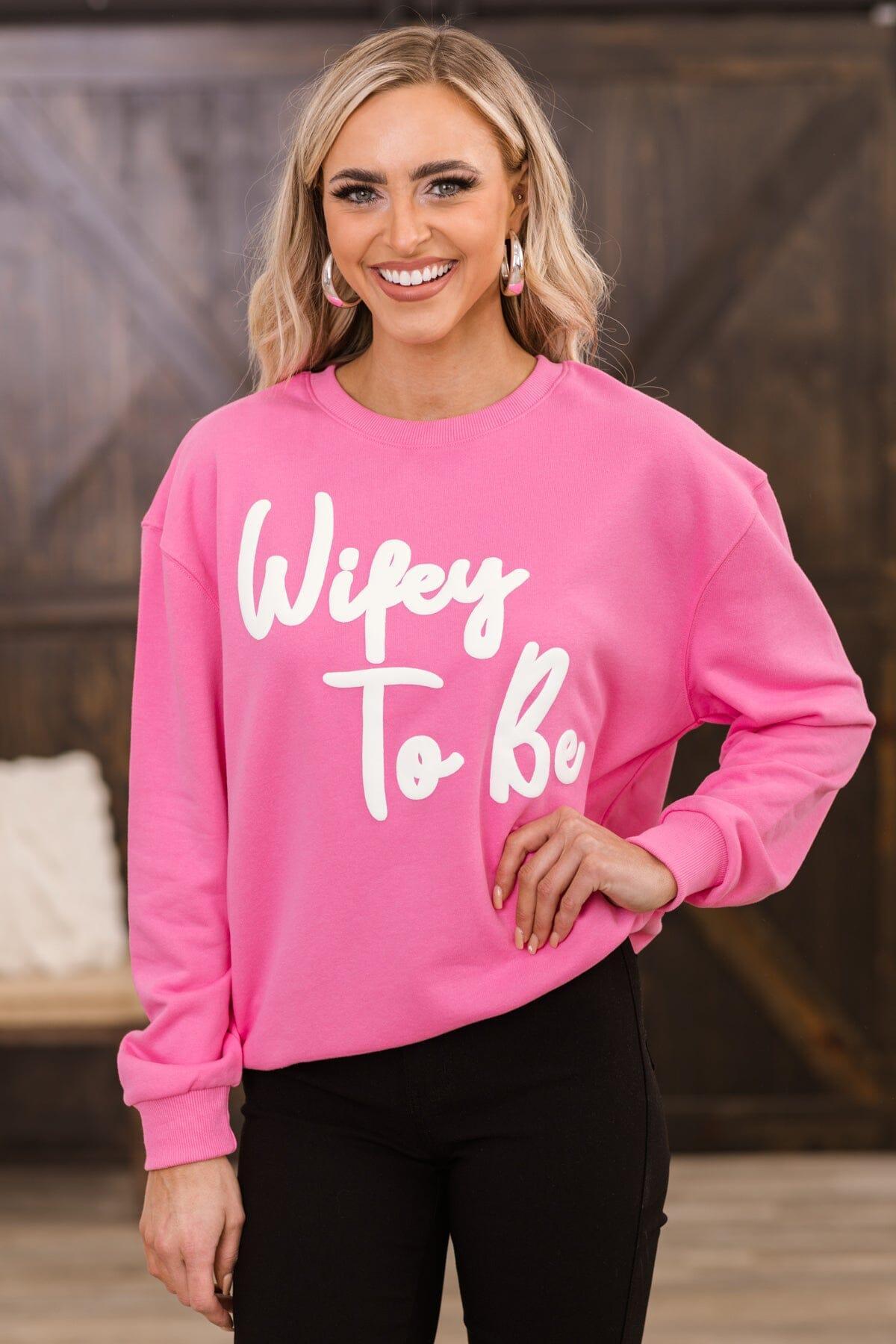 Pink Wifey To Be Graphic Sweatshirt Product Image