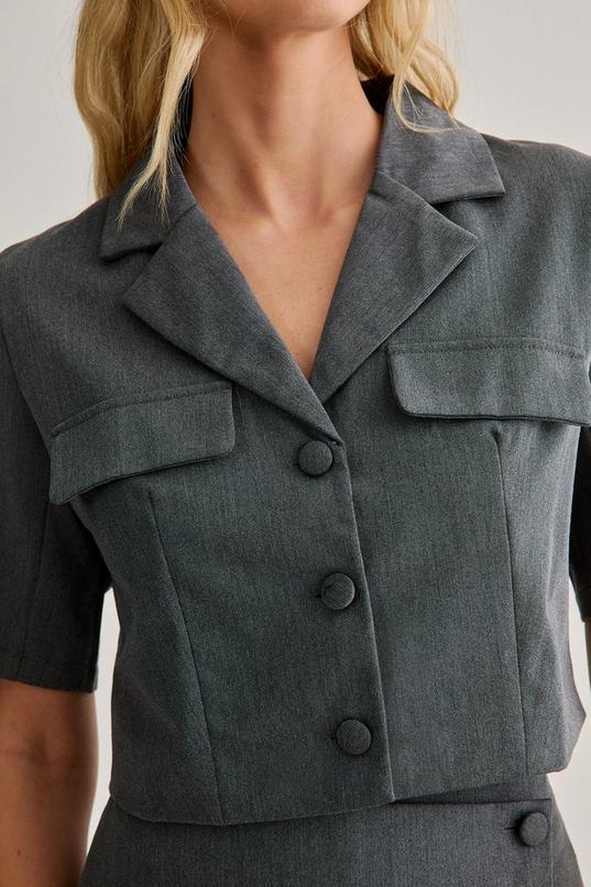 Tailored Utility Cropped Shirt product image