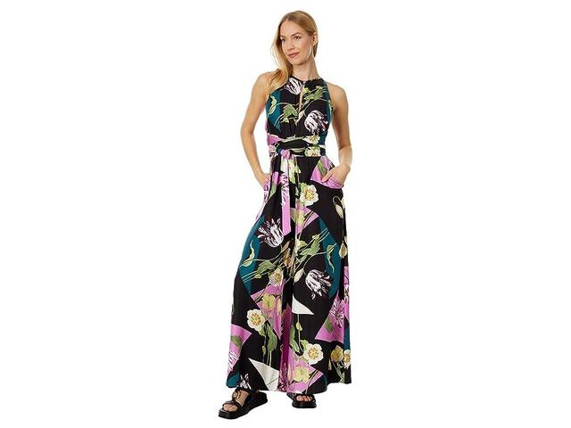 Ted Baker Maudee Printed Halter Neck Jumpsuit Women's Jumpsuit & Rompers One Piece Product Image