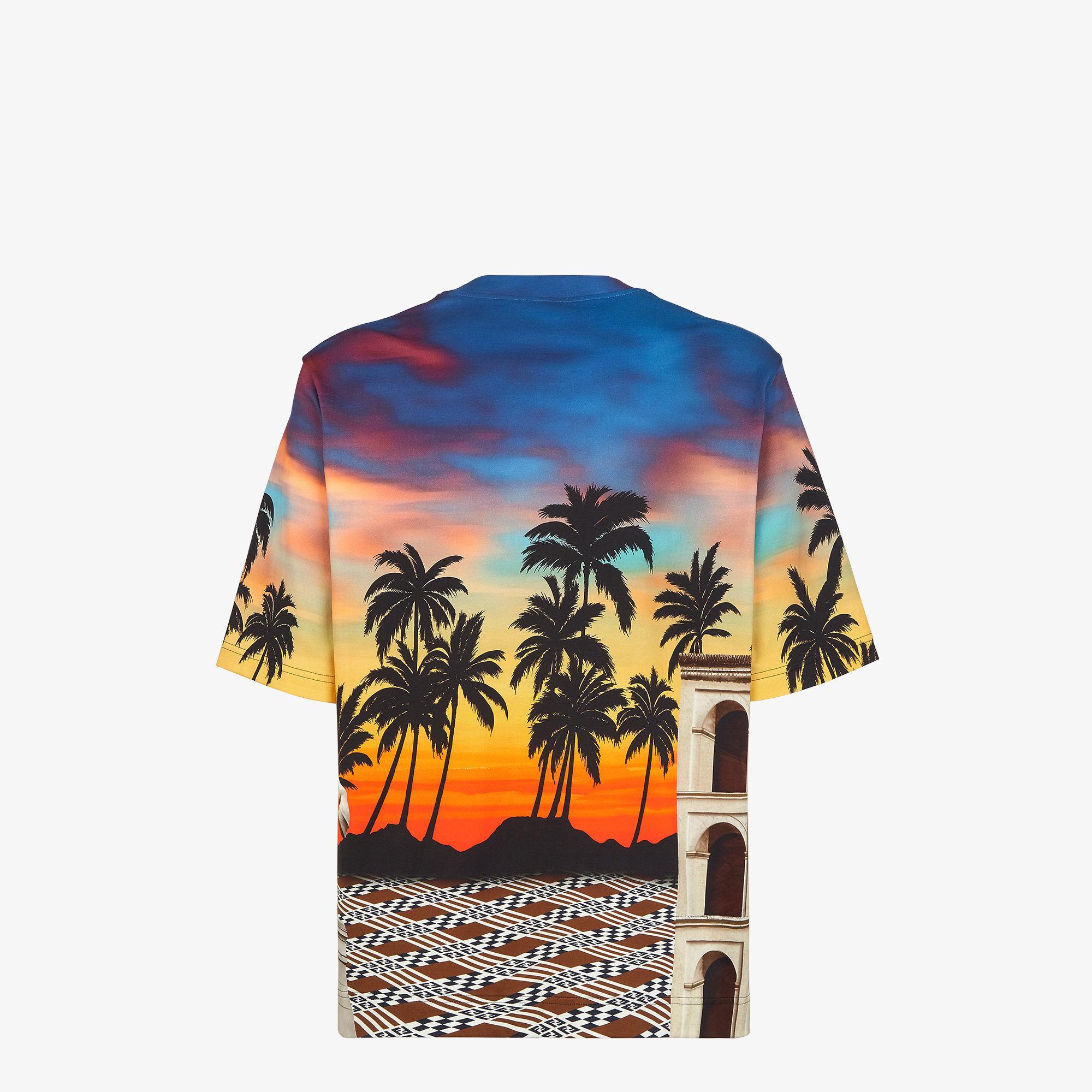 T-ShirtRegular T-shirt in multicolor printed poplin Product Image