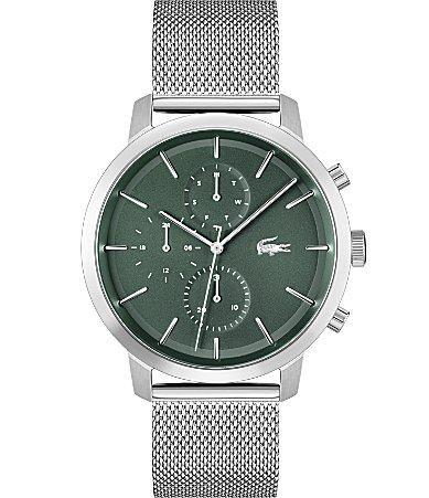 Lacoste Mens Replay Chronograph Silver Stainless Steel Mesh Bracelet Watch Product Image