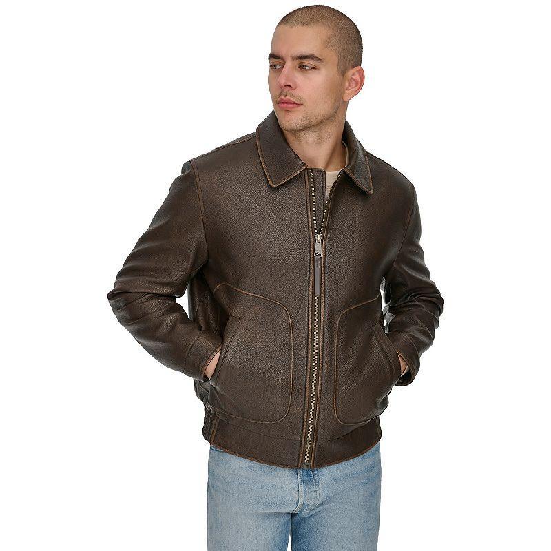 Mens Levis Faux Leather Vintage Bomber Jacket Product Image