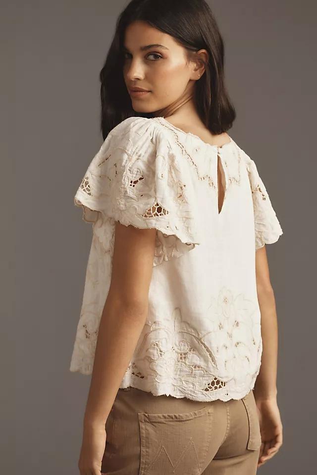 The Lainie Lace Cutwork Blouse Product Image