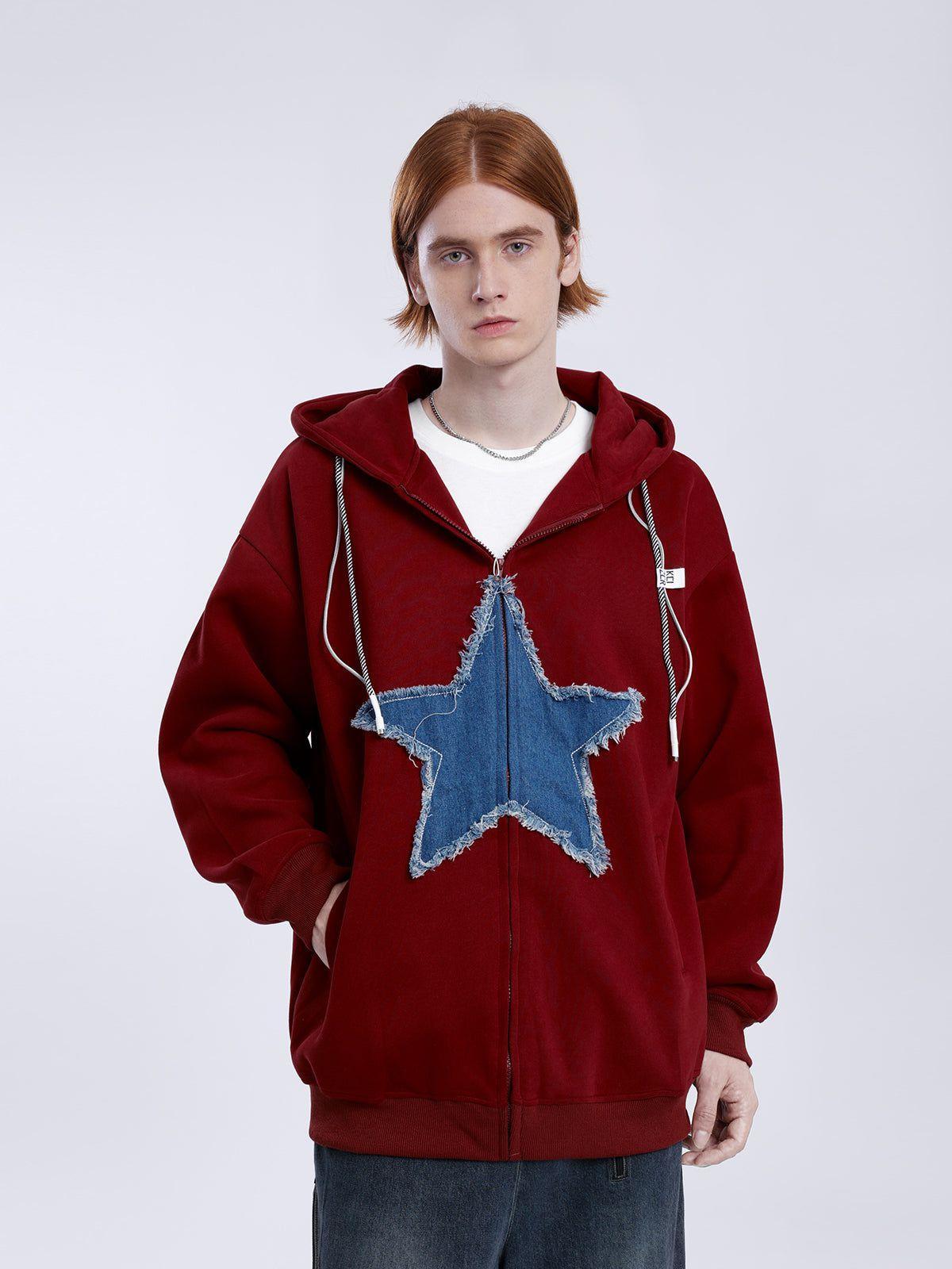 Aelfric Eden Starlight Denim Zip Up Hoodie Product Image