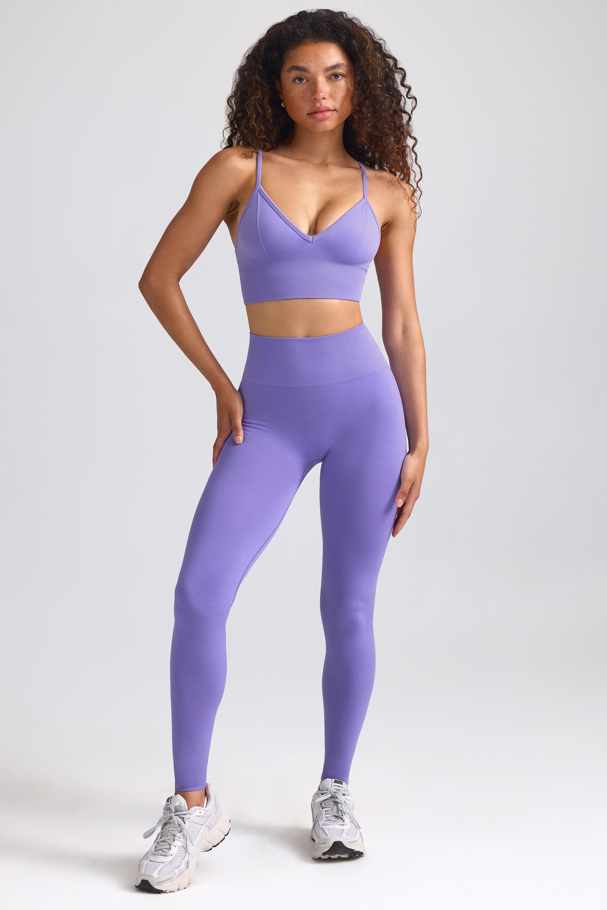 Define Luxe High-Waist Leggings in Purple Product Image