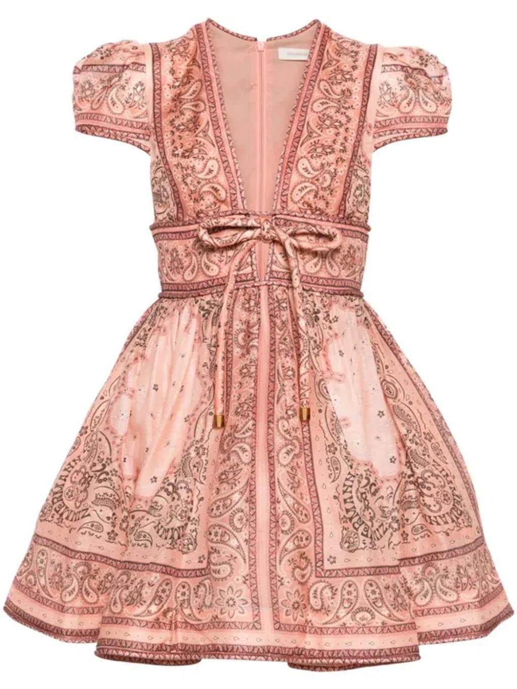 Dress With Bow In Pink Product Image