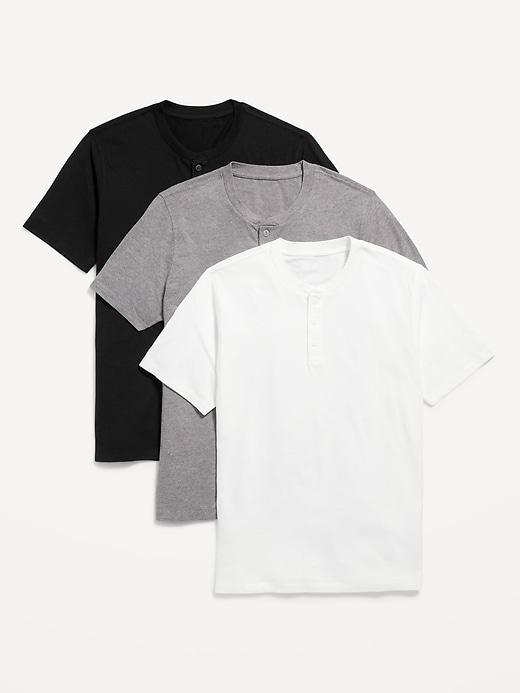 Soft-Washed Henley T-Shirt 3-Pack Product Image