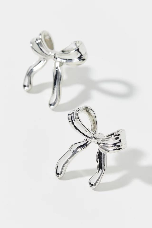 Metal Bow Earring Womens at Urban Outfitters Product Image