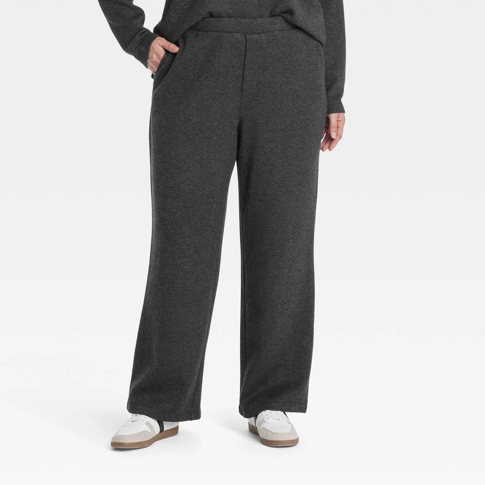 Womens Leisure Studio Knit Sweatpants - Universal Thread Charcoal 3X Product Image