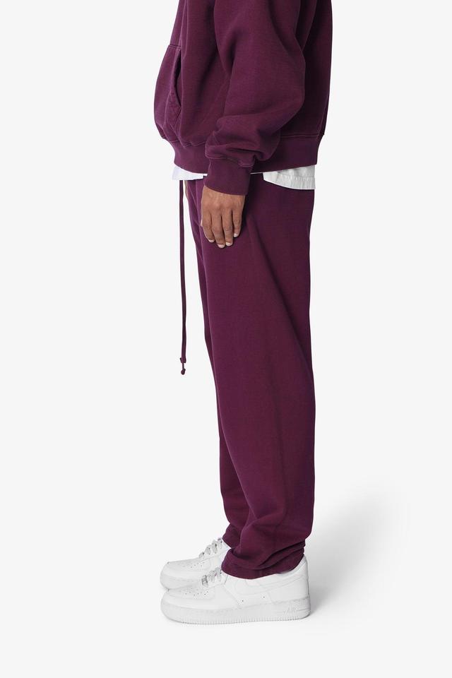 Heavy Relaxed Every Day Sweatpants - Burgundy Product Image