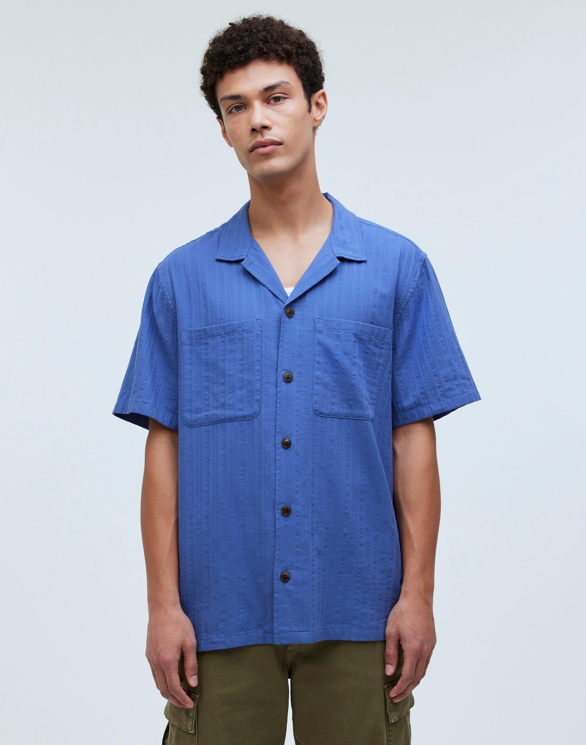 Easy Short-Sleeve Shirt in Stripe Product Image