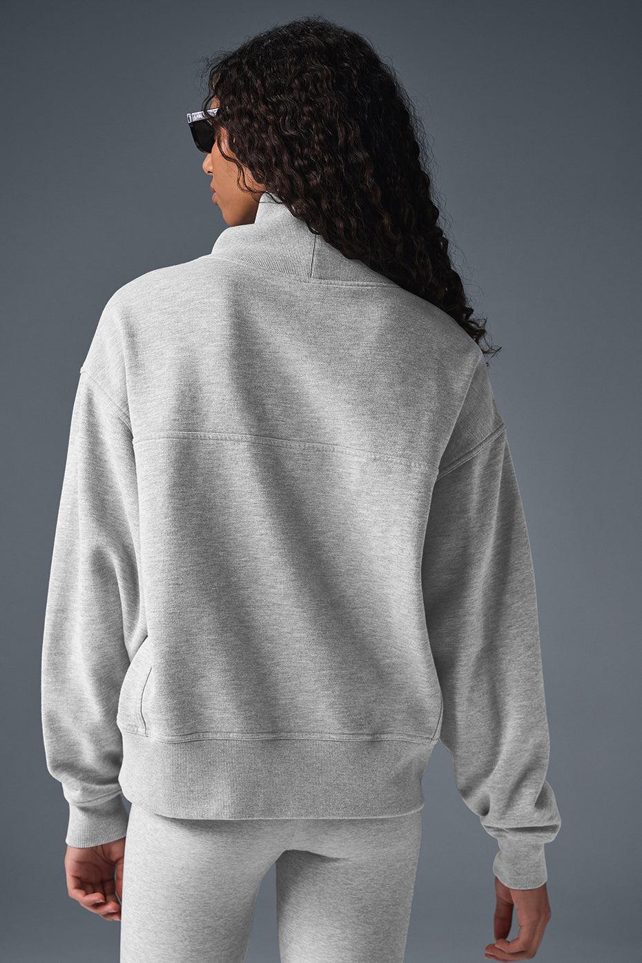 Hazy Mock Neck Pullover - Athletic Heather Grey Female Product Image