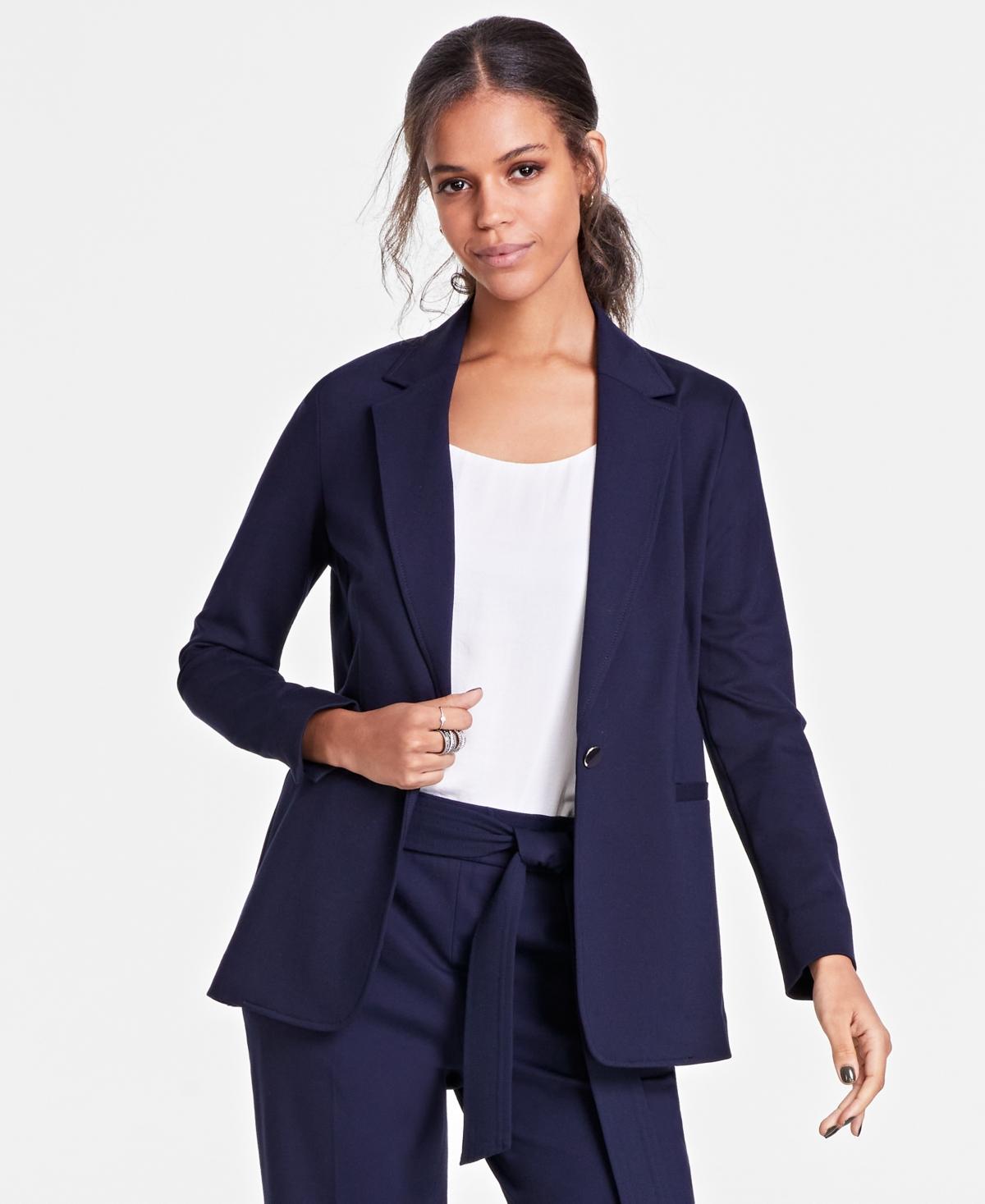 Bar Iii Womens Notch-Collar Single Button Blazer, Created for Macys Product Image