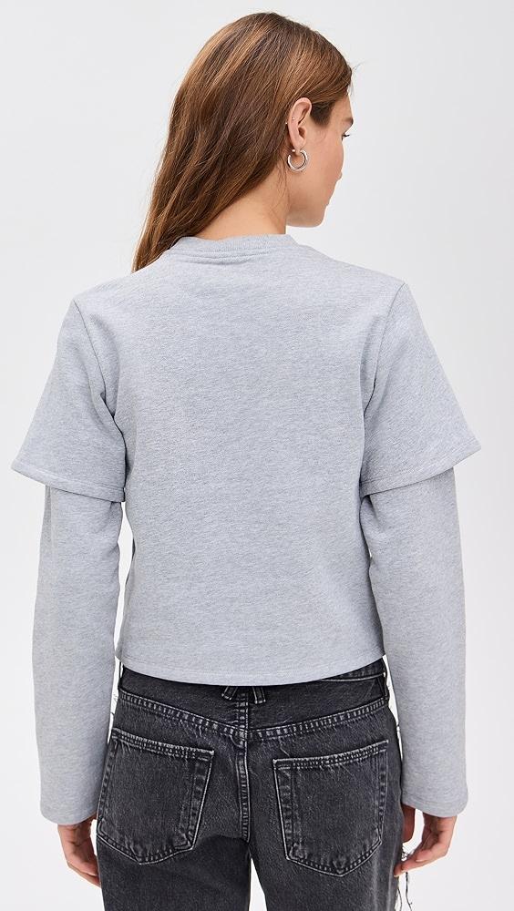 Still Here 2Tee Sweatshirt in Heather Grey | Shopbop Product Image