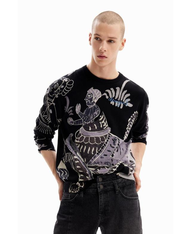 Desigual Mens Fine India print pullover Product Image