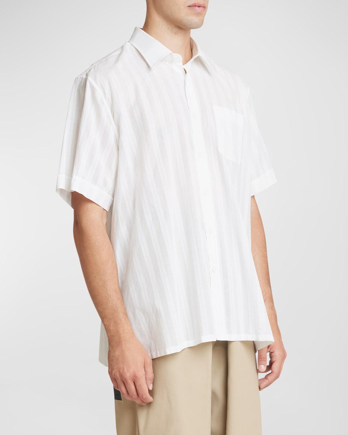 Mens Sheer Striped Sport Shirt Product Image