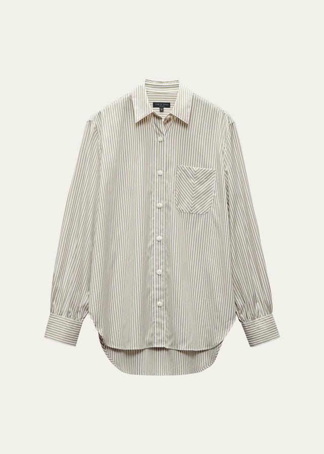 rag & bone Maxine Stripe Cotton Button-Up Shirt Product Image