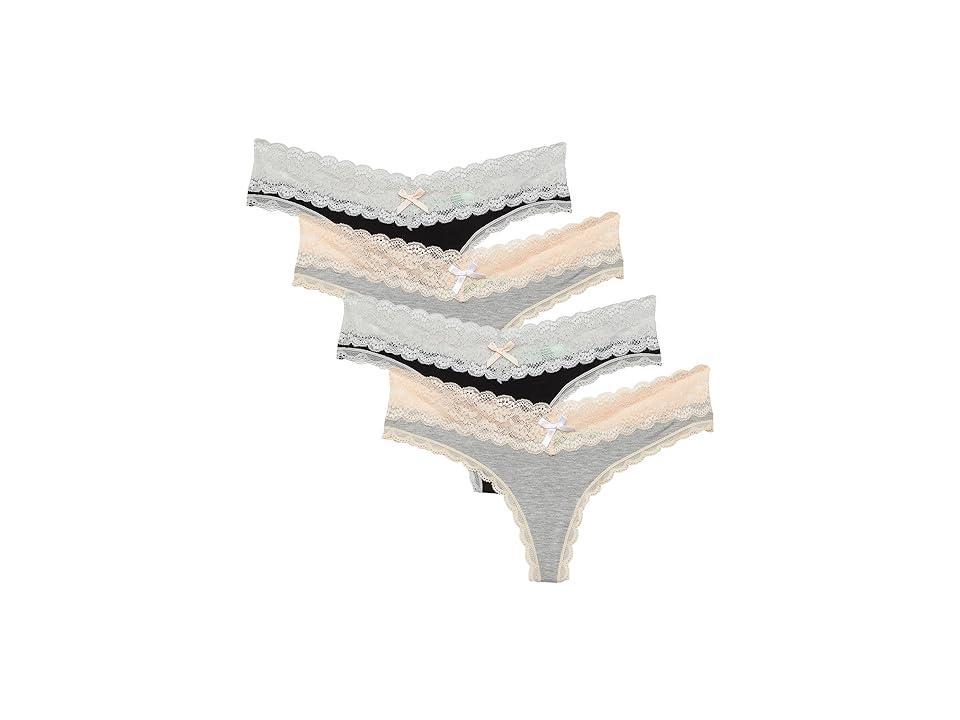 Honeydew Intimates Ahna Thong 4-Pack (Assorted 1) Women's Underwear Product Image