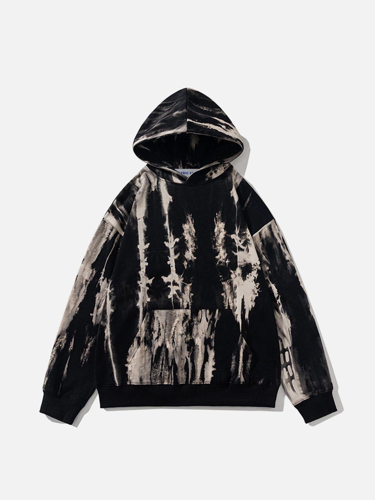 Aelfric Eden Color Blocking Tie Dye Hoodie Product Image