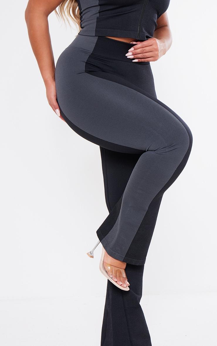 Shape Black Seamless Contrast High Waist Leggings Product Image