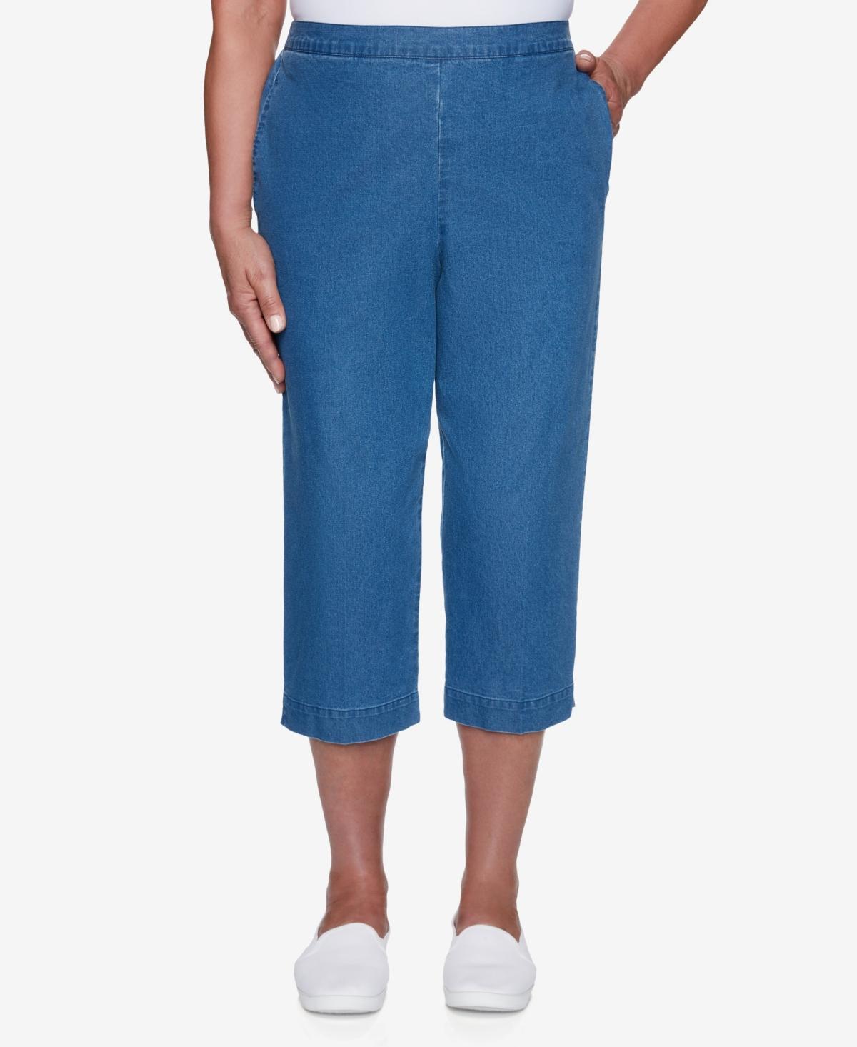 Womens Alfred Dunner Denim Capri Pants Product Image