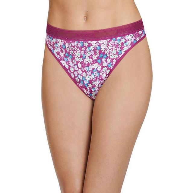 Womens Jockey Worry Free Microfiber Light Absorbency Thong Panty 2812 Product Image