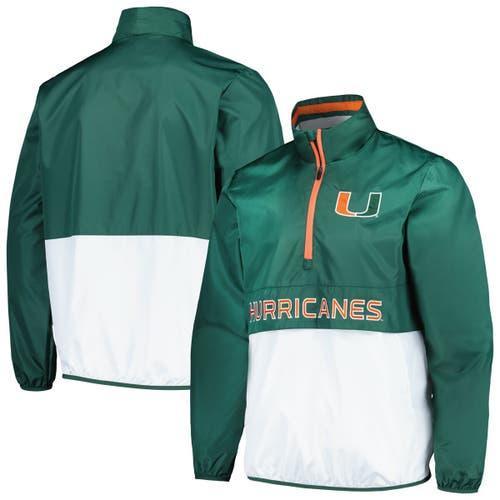 Mens G-III Sports by Carl Banks Miami Hurricanes CornermanHalf-Zip Top Product Image