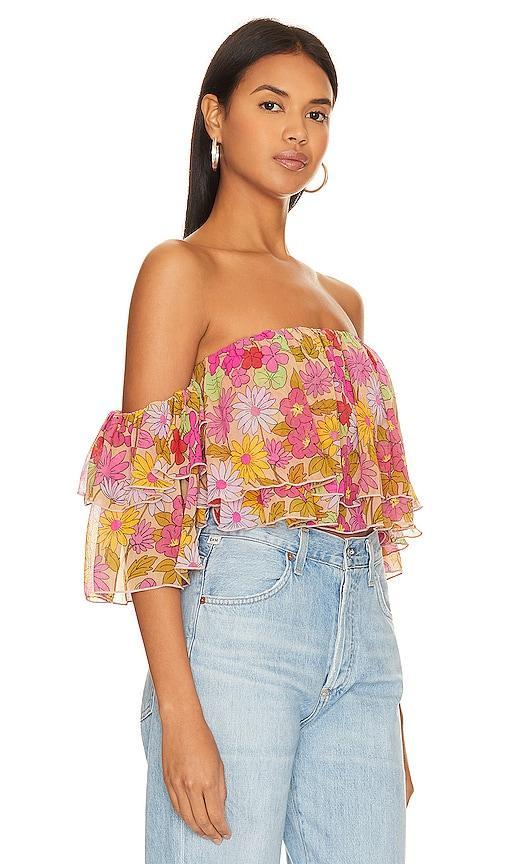 Show Me Your Mumu Rossella Ruffle Top Size M, XL. Product Image