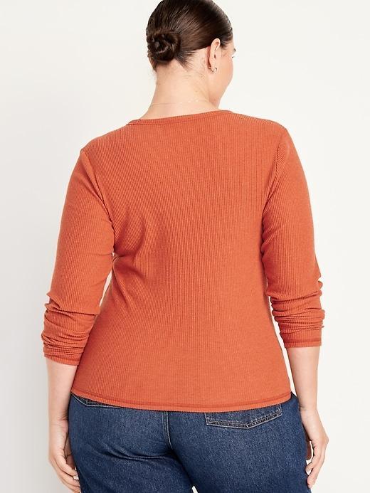 Plush-Knit Long-Sleeve T-Shirt Product Image