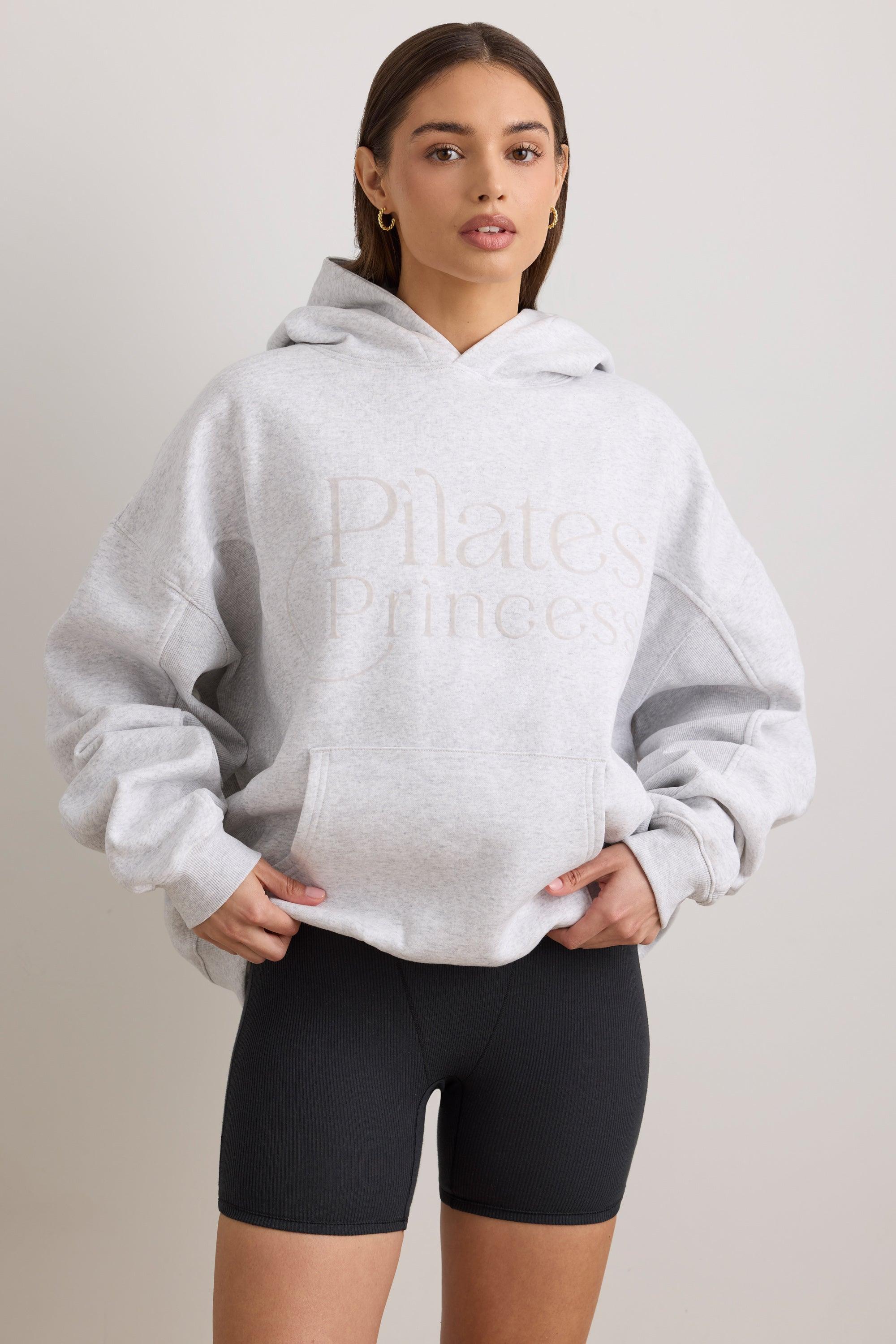 Oversized Hooded Sweatshirt in Light Grey Melange product image