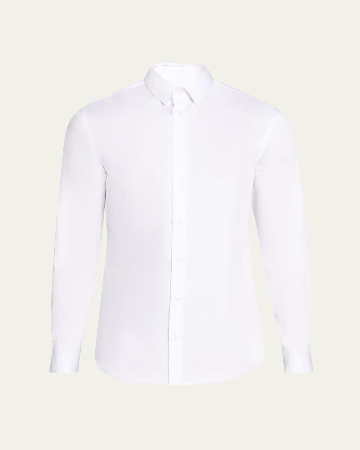 Mens Solid Cotton Sport Shirt Product Image