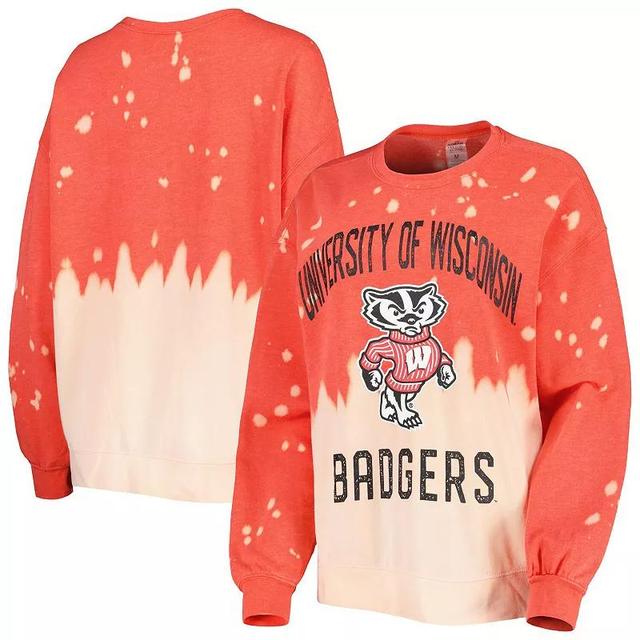 Womens Gameday Couture Wisconsin Badgers Twice As Nice Faded Dip-Dye Pullover Long Sleeve Top Product Image