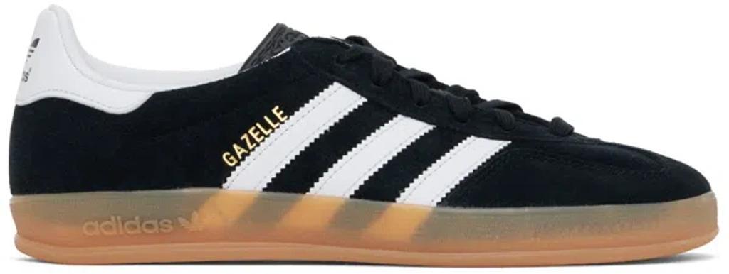 ADIDAS ORIGINALS Gazelle Indoor Trainers In Black/white/gum Product Image