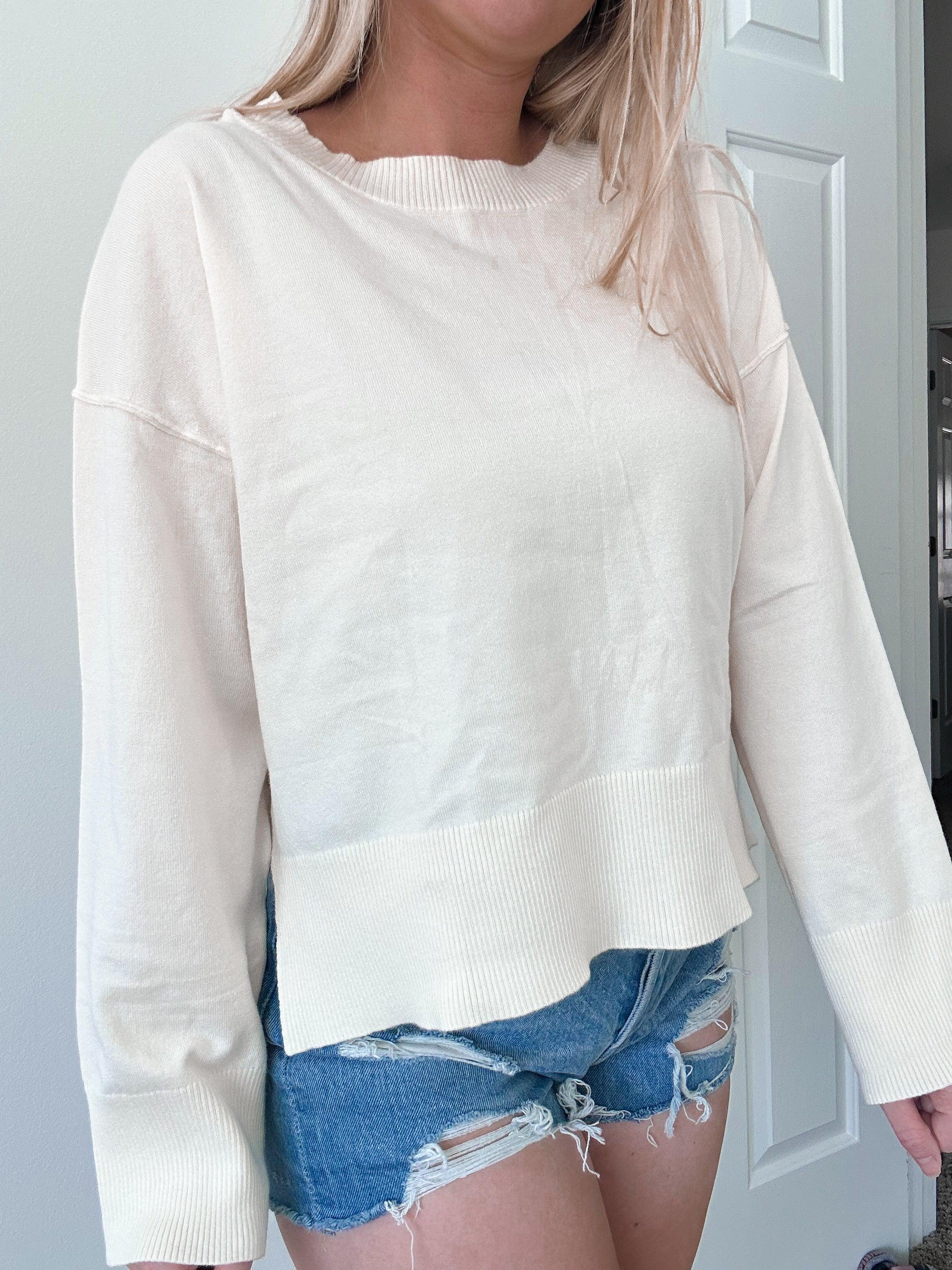 Ivory Buttery Soft Sweater Product Image