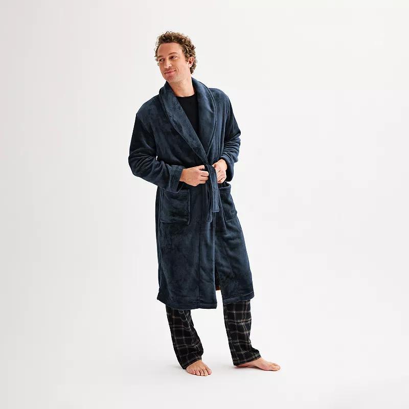 Mens Sonoma Goods For Life Plush Robe Red Product Image