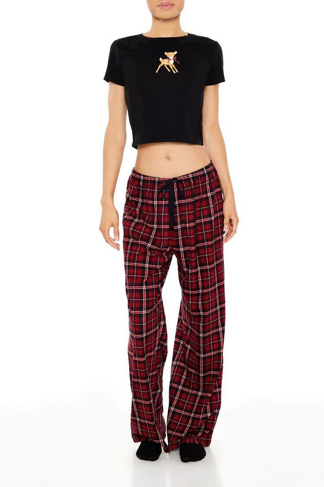 Reindeer Tee & Pants Pajama Set | Forever 21 Product Image