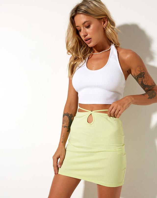 Seon Mini Skirt in Elfin Yellow Product Image