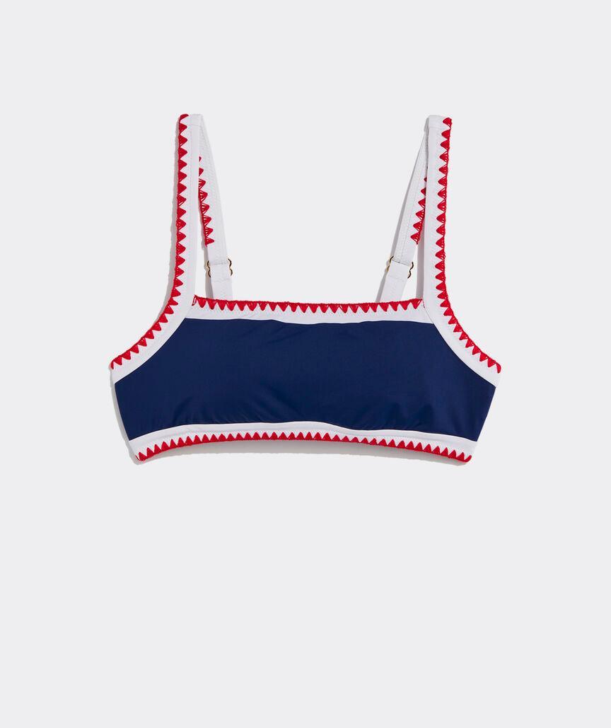 Colorblock Coverstitch Bikini Top Product Image