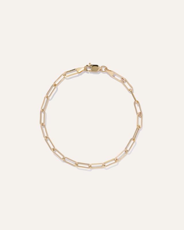 14k Gold Medium Paperclip Chain Bracelet Product Image